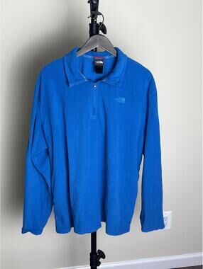 The North Face Men’s Polartec Fleece Half Zip Pullover Blue XXL